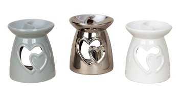 Oil burner white, grey & silver with