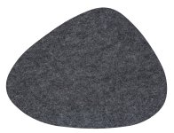 Felt table mat grey oval h=34cm w=40,5cm