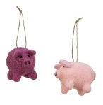 Felt pigs for hanging h=5,5cm w=7,5cm