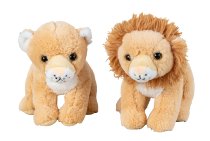 Plush lion and lioness sitting h=25cm