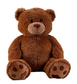 Bear dark brown h=100cm (sitting: 64cm)