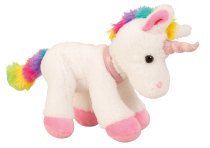 unicorn white with rainbow hair h=21cm