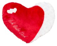 Heart pillow red/white "Ich liebe dich"