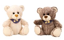 plushbear with embroidered scarf h=25cm