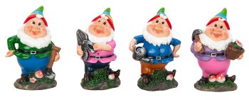 Funny dwarfs with rainbow color hat h=9