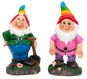 Dwarves with rainbow color hat
