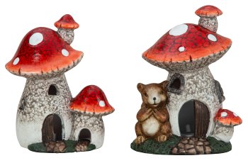 Mushroom house with LED-light