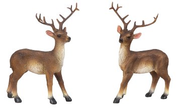 Deer standing h=16+17cm w=11cm asst.