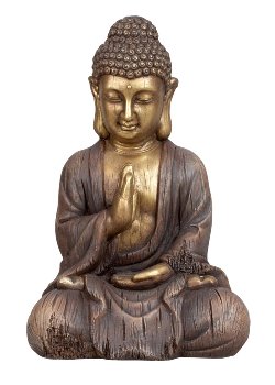 Buddha sitting brown/gold h=45cm