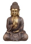 Buddha sitzend braun/gold h=45cm