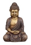 Buddha sitzend braun/gold h=45cm