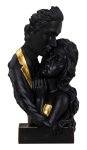 Skulptur Paar schwarz/golden h=30cm
