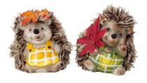 Hedgehog with overalls and decoration