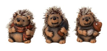 Hedgehog standing with fabric hairs