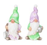 Sleeping hat gnome standing with spade &