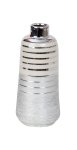 Porzellan Vase in Silber/Weiß h=22cm
