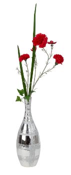 Vase flaschenförmig silber h=33,5cm