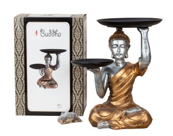 Buddha gold sitting with one plate in