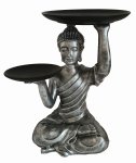 Buddha silver sitting with one plate in