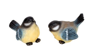 Birds blue/yellow h=8cm w=10cm asst.