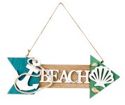 Maritimes Schild "Beach" zum Hängen