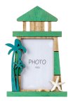 Maritim picture frame with palm h=25cm
