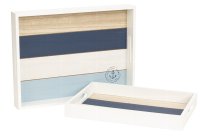 Holz-Tabletts maritimes Design 30x40cm