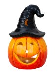Halloween pumpkin with cylinder as