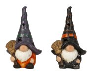 Sleeping gnome with broom in hand &