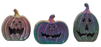 Halloween pumpkins petrol color with