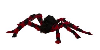 Halloween Deko-Spinne schwarz/rot mit