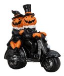 Halloween figures on motorcycle with LED