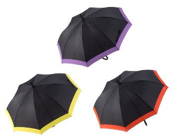 Umbrella h=84cm d=100cm black with wide