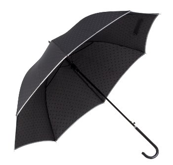 Umbrella h=84cm d=100cm black with w.
