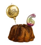 Kuchenkerze Ballon "Happy Birthday" in
