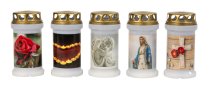 Grave candle 5 designs assorted