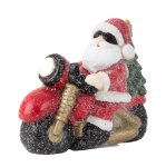 Santa on motor cycle h=16cm w=18cm