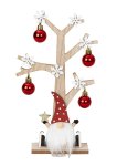 Wooden tree with gnome,snowflake