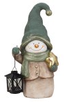 Snowman mint color with lantern for