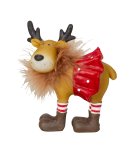 Funny xmas elk with skirt, stockings and