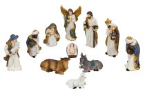 Nativity figures, set of 11pcs, h=4-13cm
