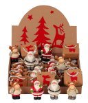 Christmas figures in bag and display