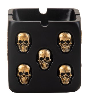 Ashtray dice with sculls h=7,7cm w=7,7cm