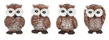 Owl h=5cm w=3,5cm, boxprice for 4 pcs!