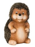 hedgehog standing with fur h=27 cm
