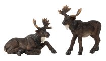 Elk lying + standing h=10-13cm w=13-14cm