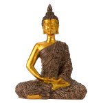 Buddha schwarz/gold h=23cm b=17cm
