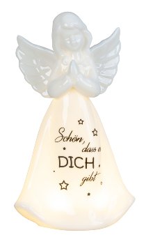 Angel praying with words "Schön, dass es