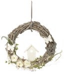 Willow-wreath with flower decoration,