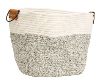 Storage basket dark grey/white h=31cm